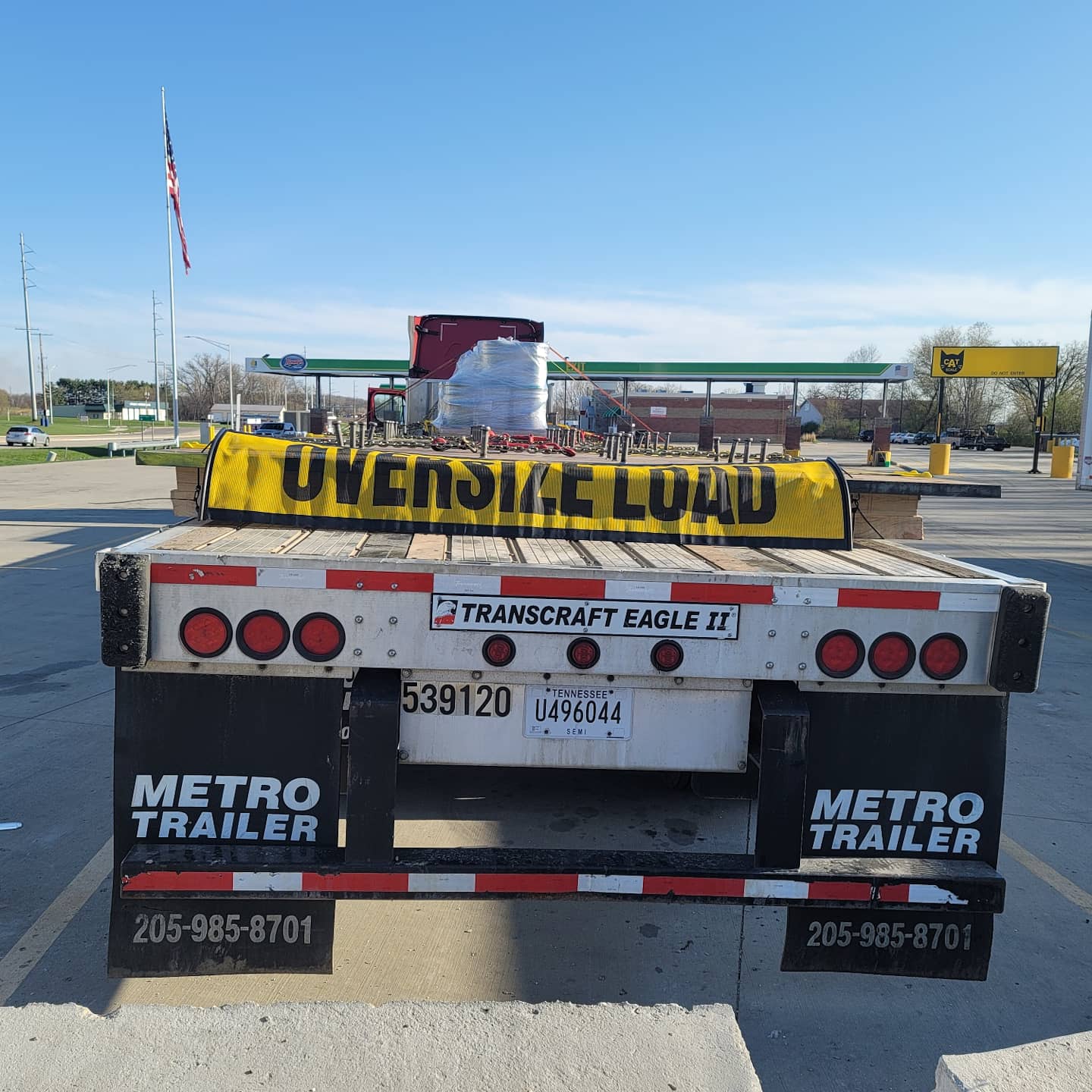 Flatbed truck on highway